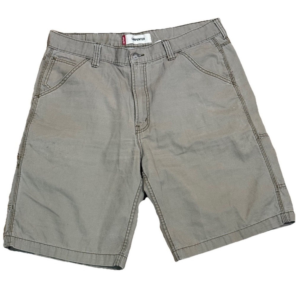 Levi's Carpenter Beige Chino Shorts Size 36 (11" Inseam) Relaxed Y2K‎ Vintage